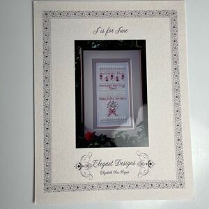 VTG Elegant Designs I is for‎ June Cross Stitch Pattern Elizabeth Ann Hayes